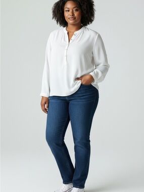 Banana Republic 100% Silk Lightweight Sheer Blouse, Loose Fitting, Ivory